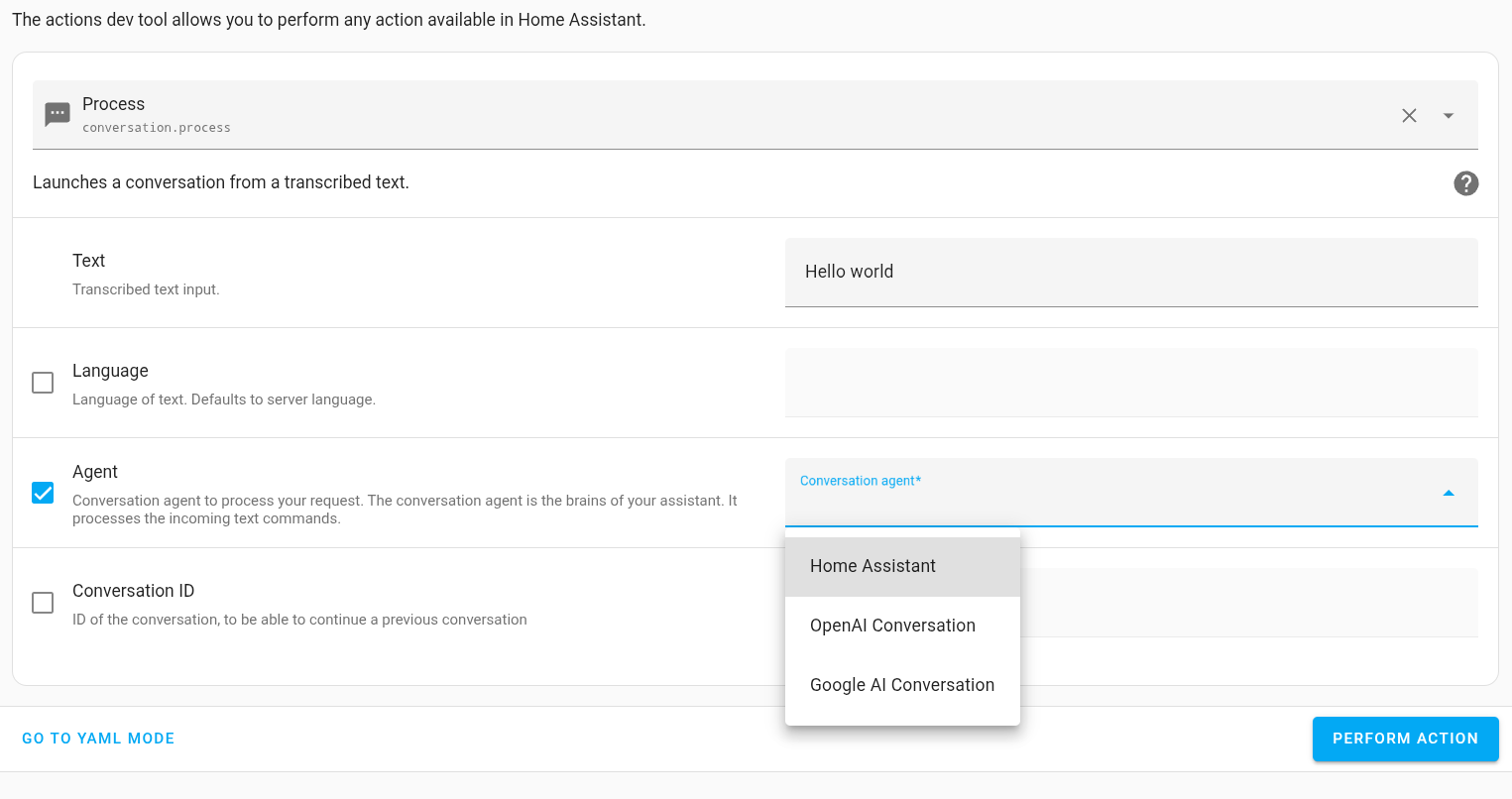 Developer Tools Actions